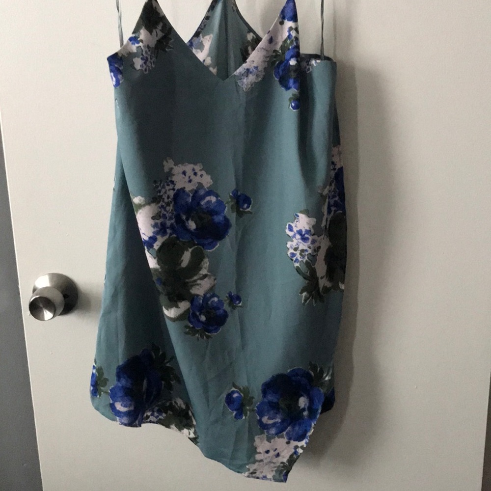 FP Blue floral cami slip dress